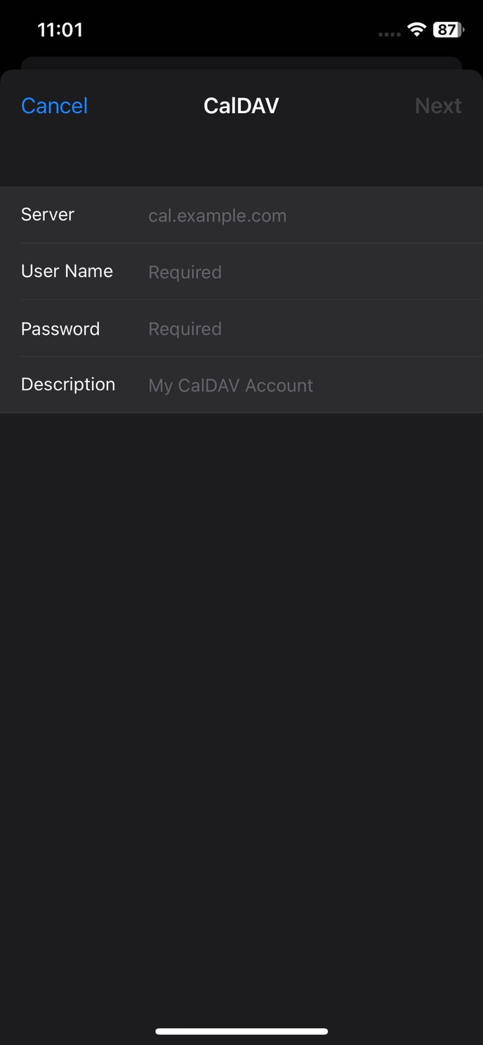 IOS Calendar Mobile