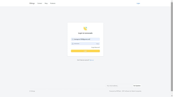 Login user