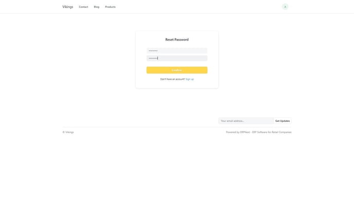 reset password
